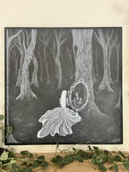 Finally, she made peace with her shadows - Original painting