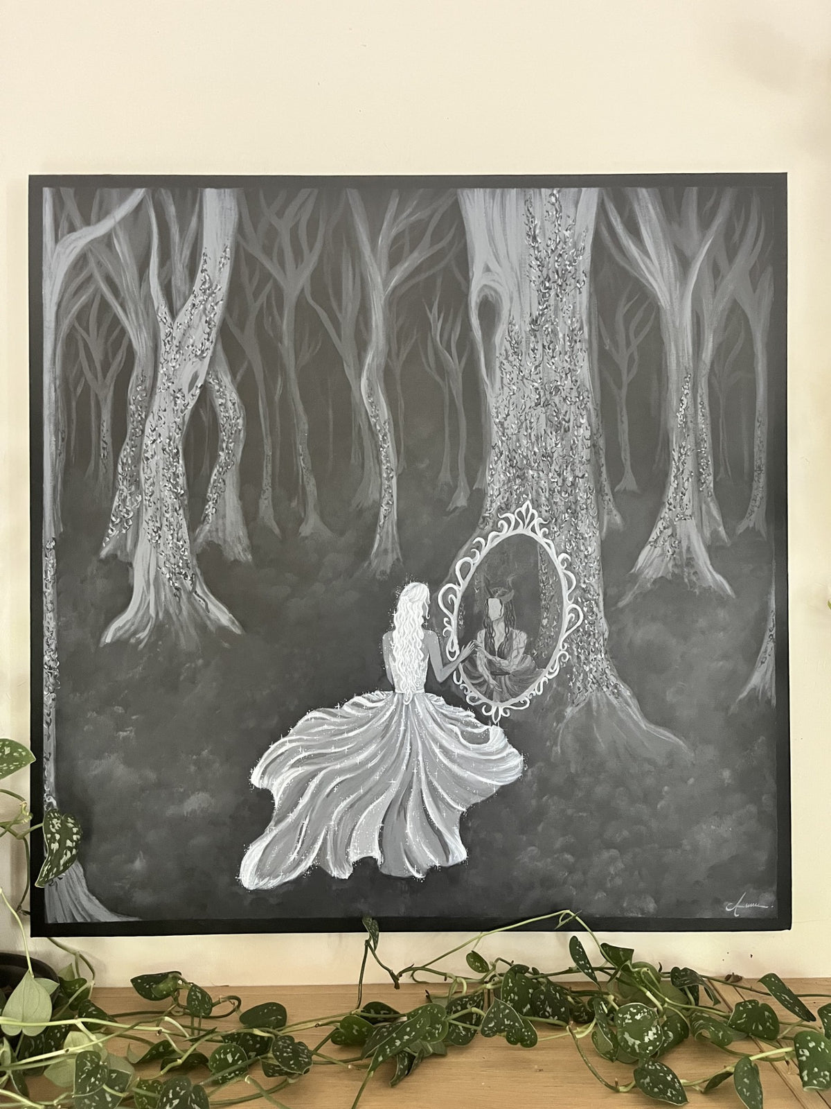 Enfin, elle fît la paix avec ses ombres - Original painting