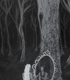 Finally, she made peace with her shadows - Original painting