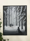When the hunter becomes the prey - Original painting